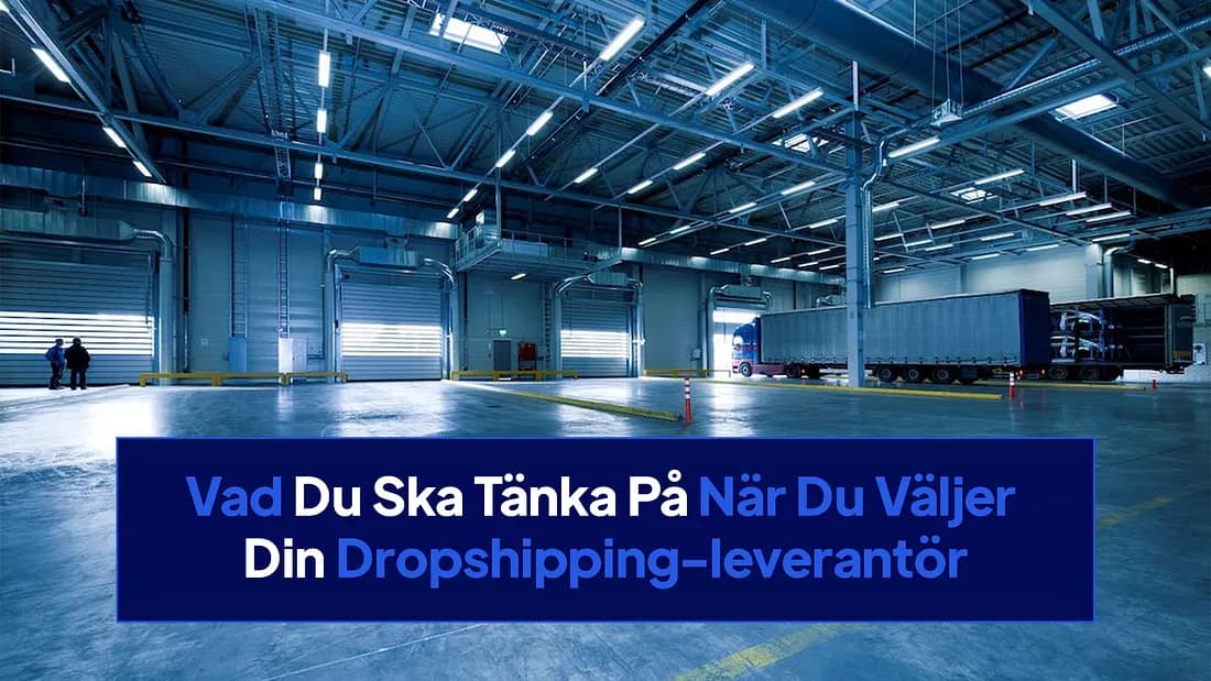 Vad Du Ska Tänka På När Du Väljer Din Dropshipping-leverantör